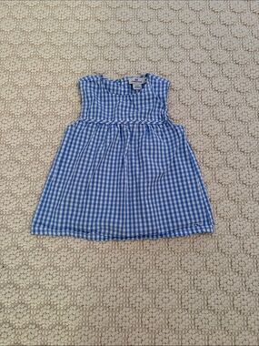 Vineyard Vines Blue Gingham Sleeveless Blouse